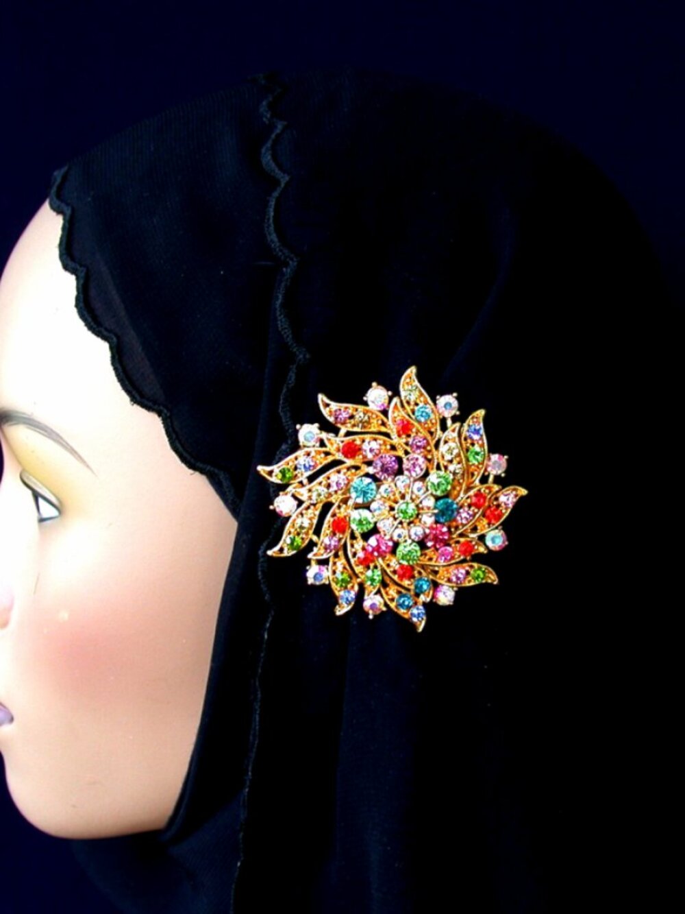 Hijab Pin Fashion Brooch Colorful PINWHEEL Costume Jewelry
